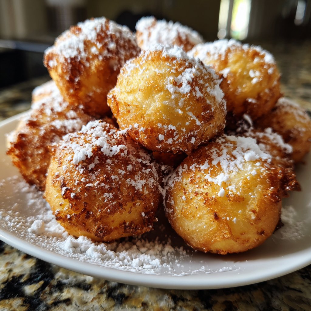 Quarkbällchen aus dem Backofen goldbraun