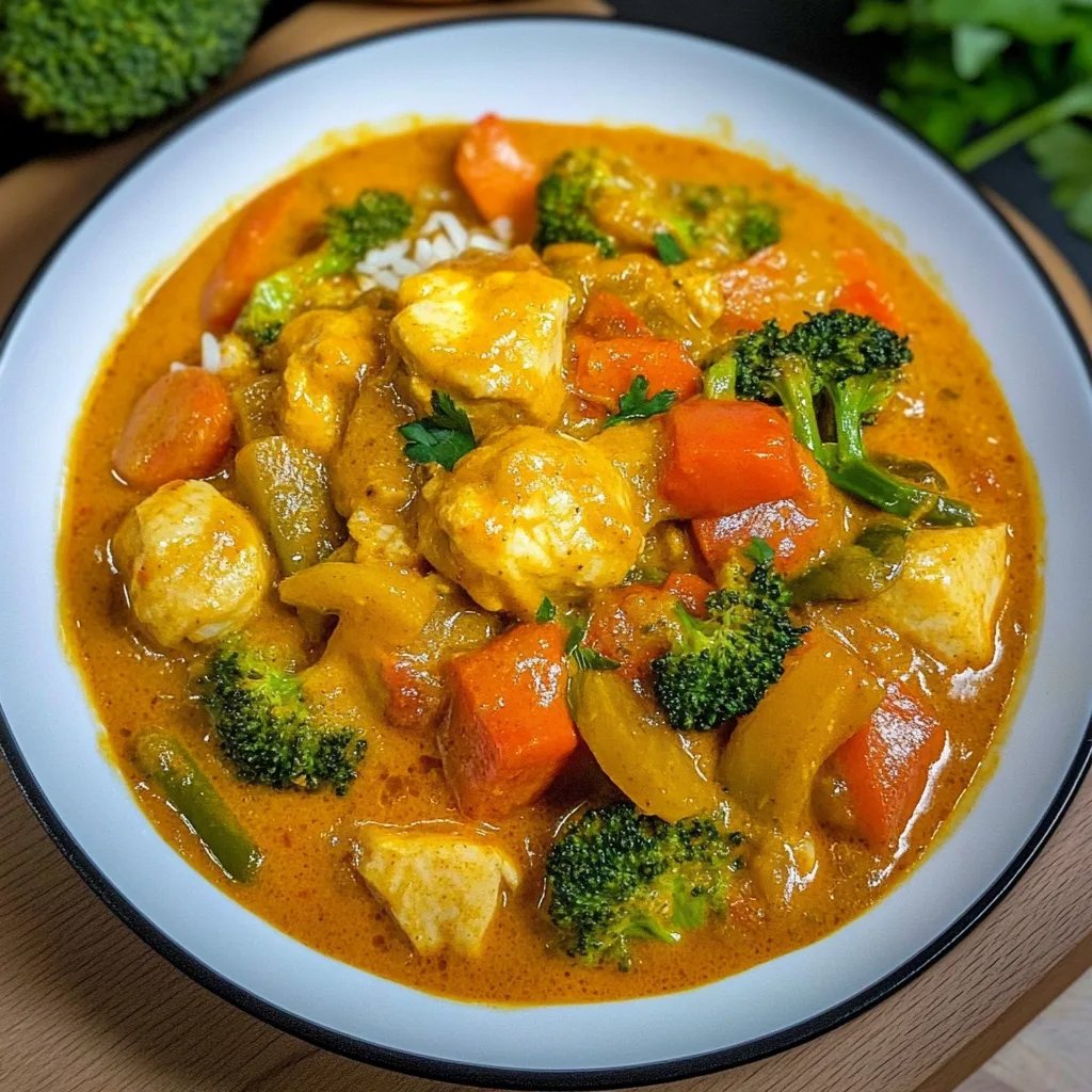 Schnelles Hähnchencurry mit Reis