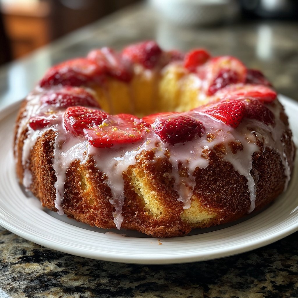 Erdbeer Rührkuchen Mit Zitronenguss