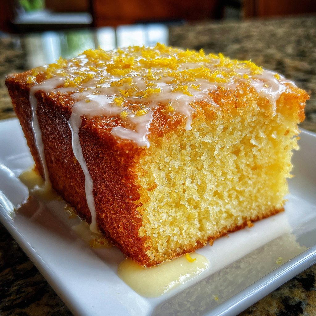 Zitronenkuchen mit Zitronenabrieb