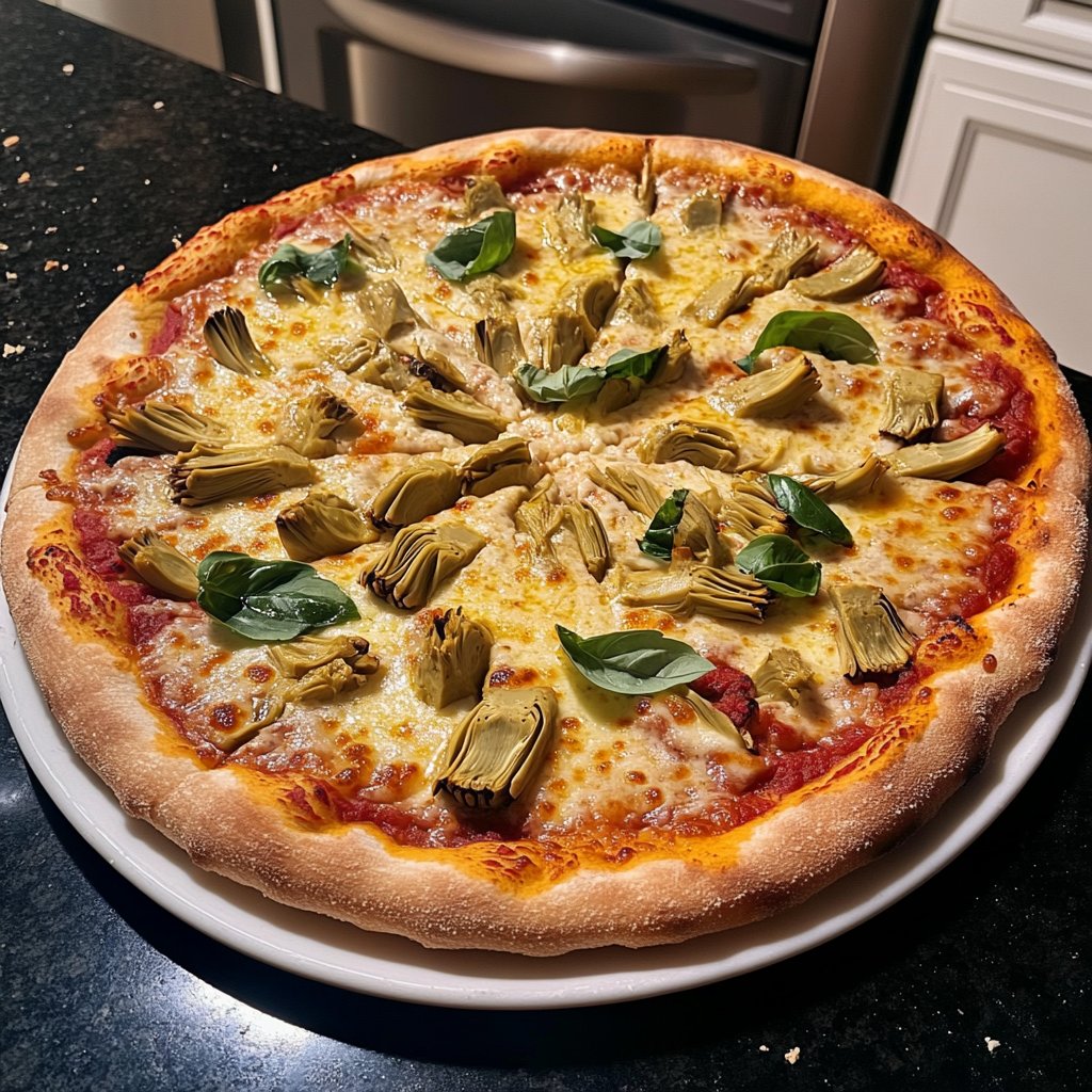 Pizza mit Artischocken