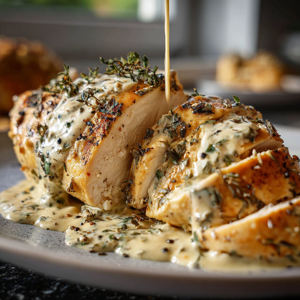 Hähnchenbrust in Sahnesauce