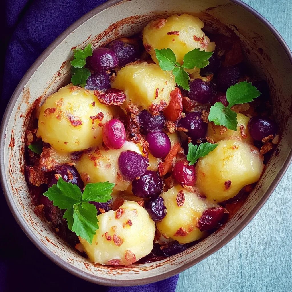Knödel-Rotkohl-Auflauf