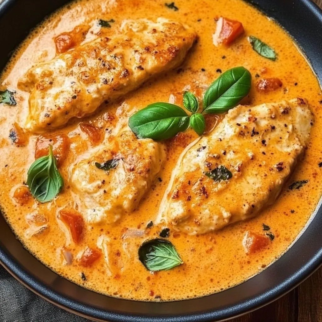 Hähnchenfilet in Frischkäse-Parmesan-Soße