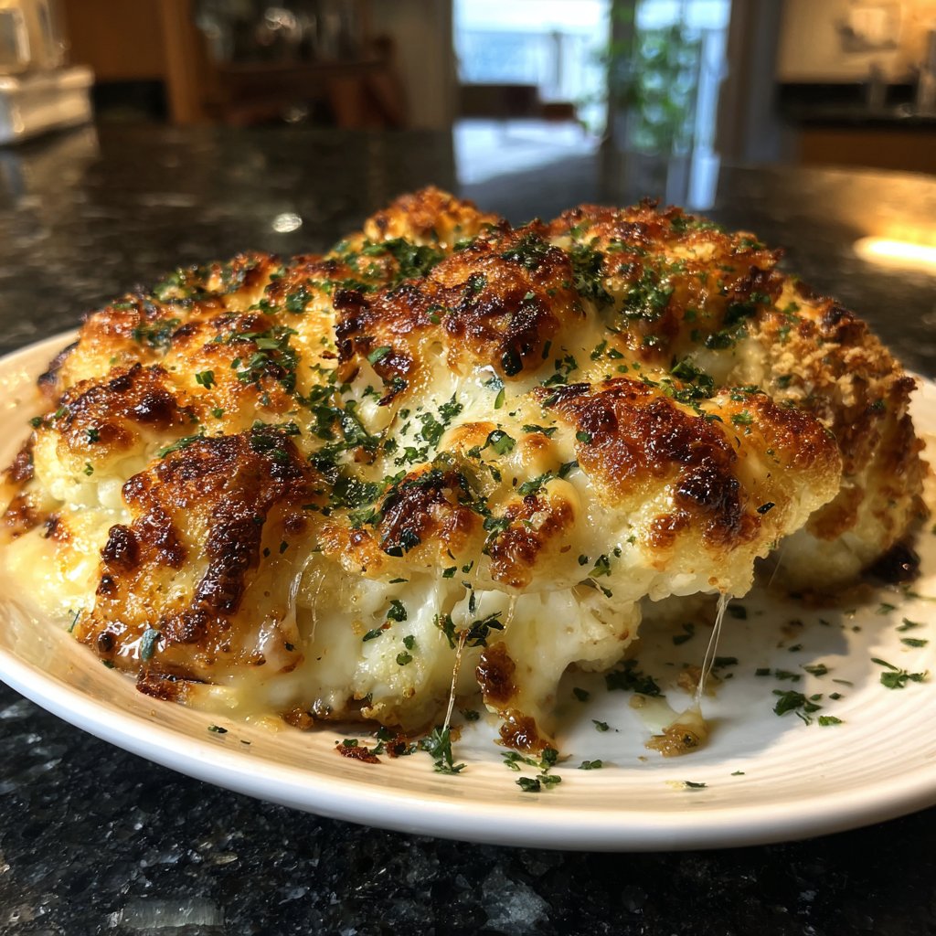 Blumenkohl mit Käsesauce überbacken