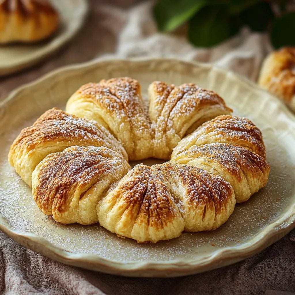 Apfelringe mit Blätterteig