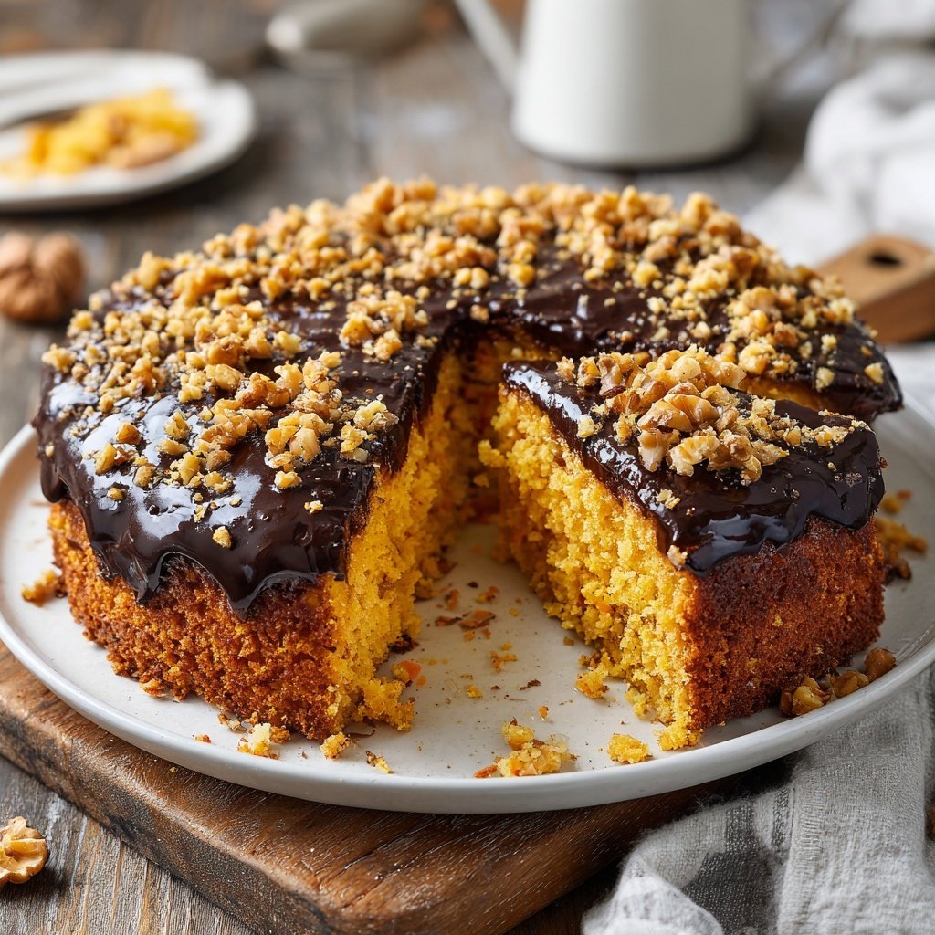 Karottenkuchen Mit Zartbitter Glasur