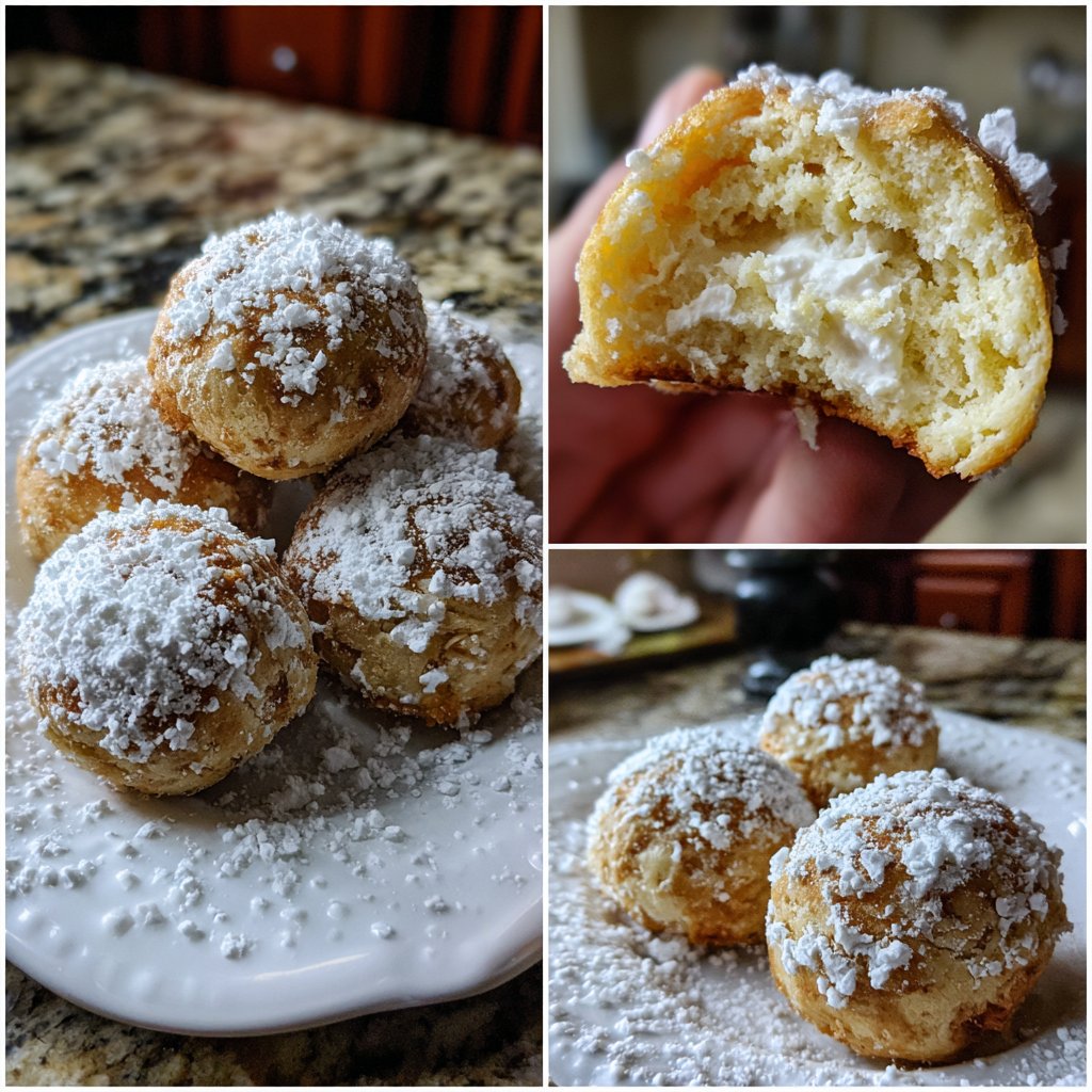 Quarkbällchen mit Joghurtteig