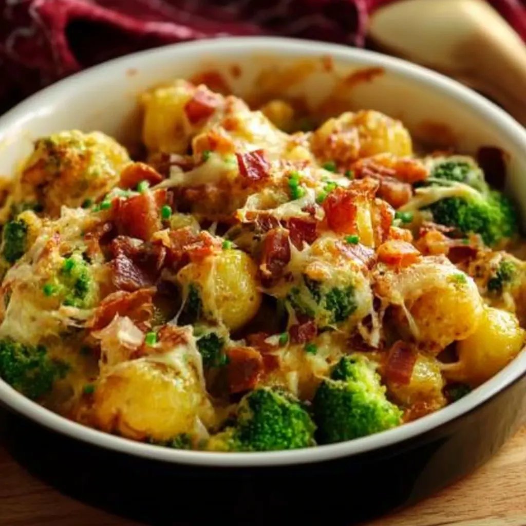 Rosenkohl-Hack-Auflauf auf Kartoffelpüree