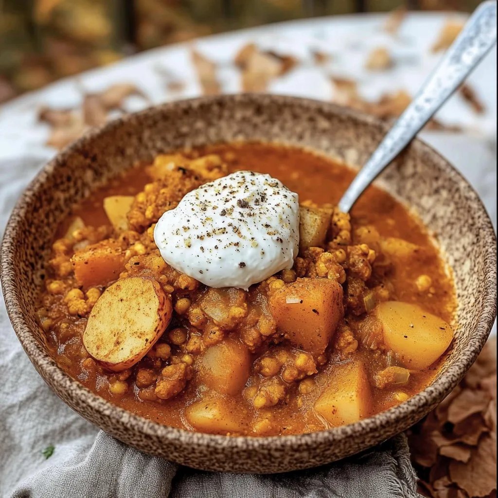 Kartoffel-Kürbis-Linsengulasch