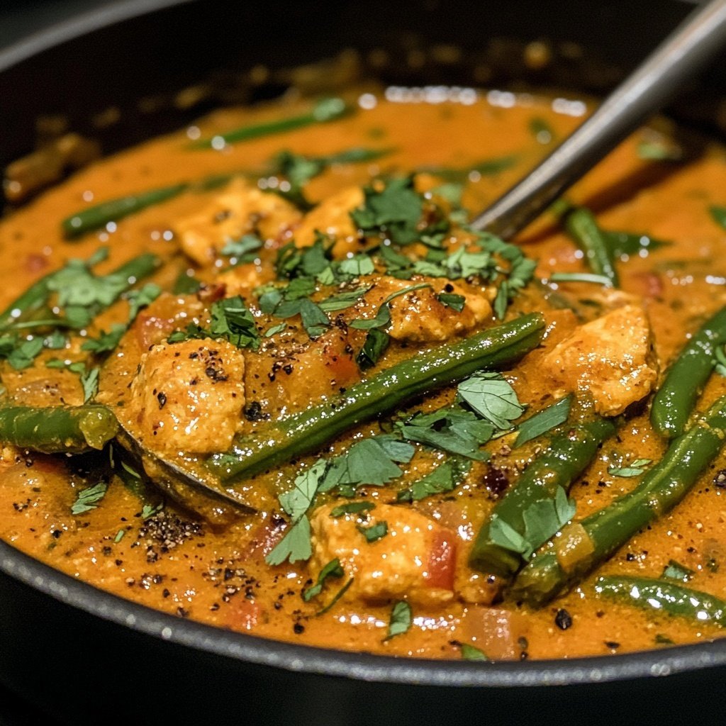 Curry mit grünen Bohnen
