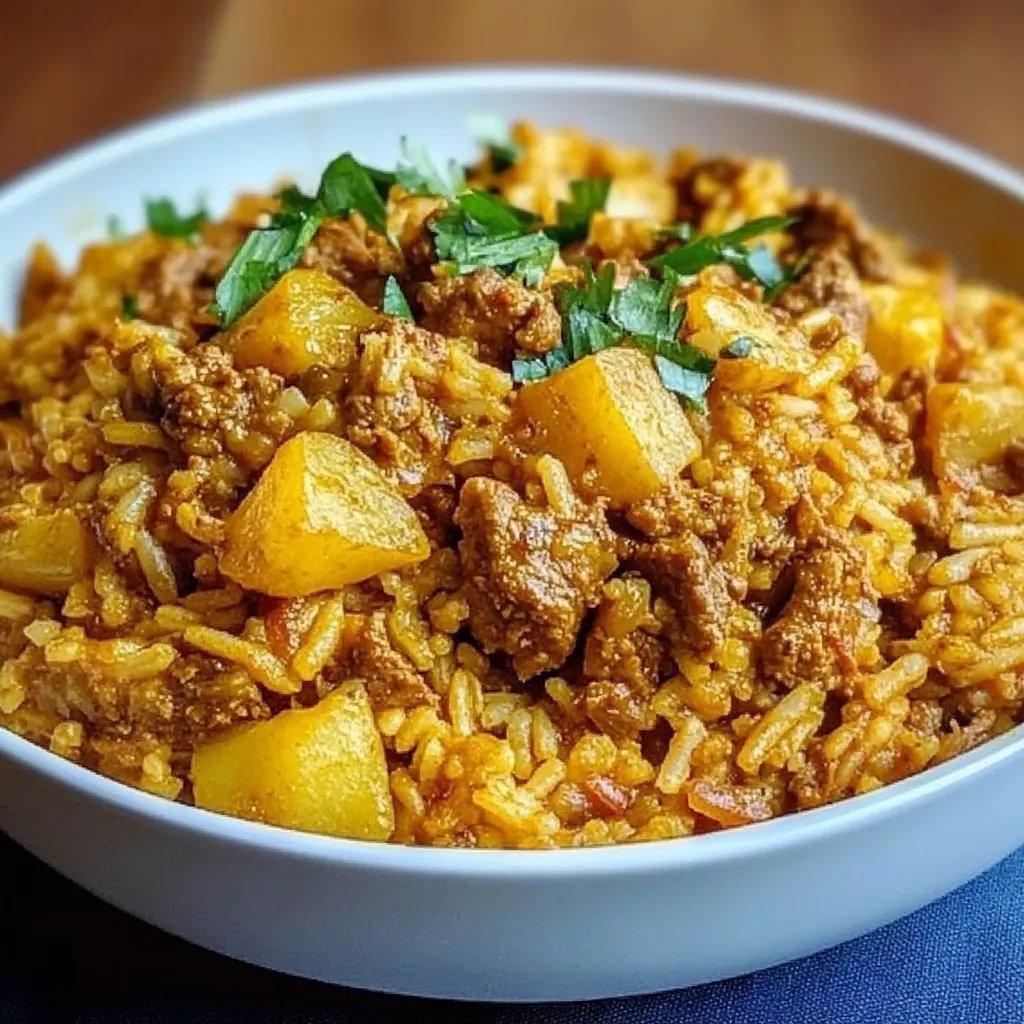 Curryreis mit Hackfleisch