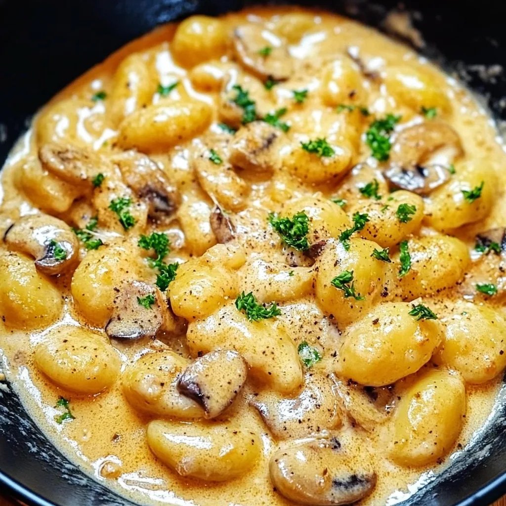 Cremige Gnocchi-Pilz-Pfanne
