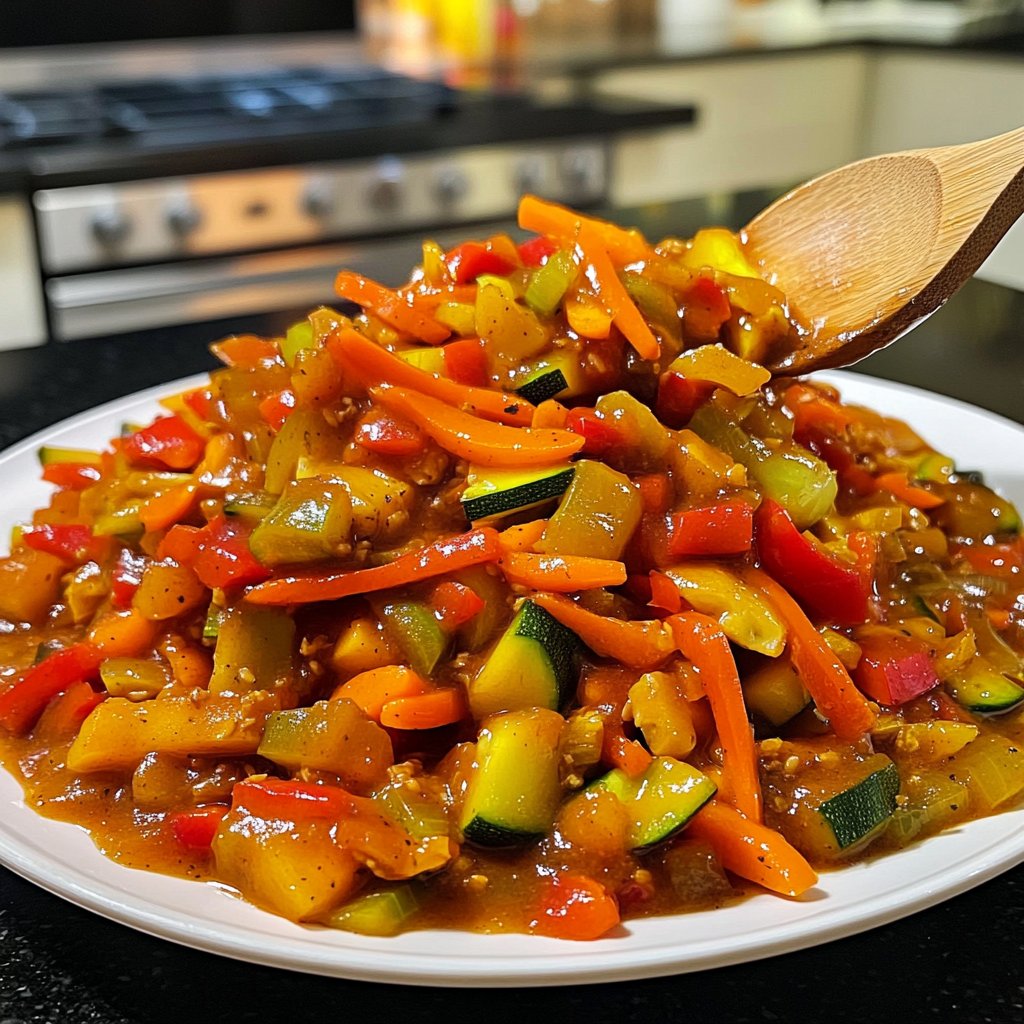 Gemüsepfanne mit Ingwer