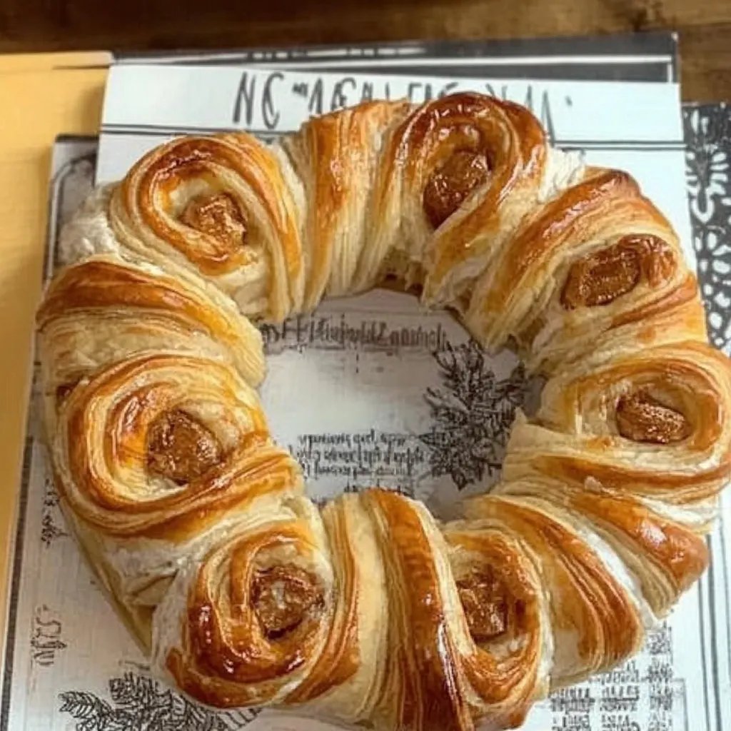 Einfacher Blätterteigkranz: Ein herzlicher Tear-and-Share-Kranzaus für die Feiertage! ♥️🎄